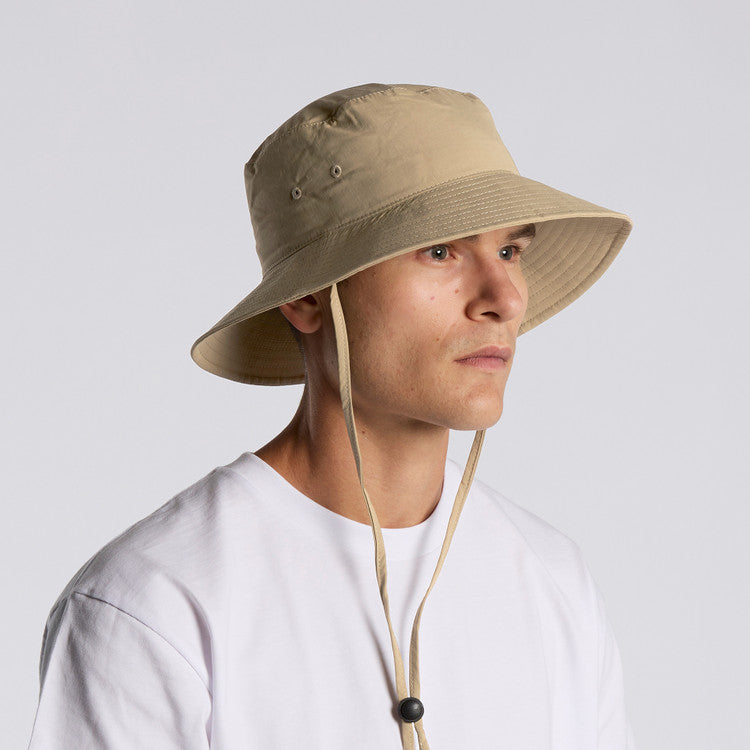 Nylon Wide Brim Bucket Hat
