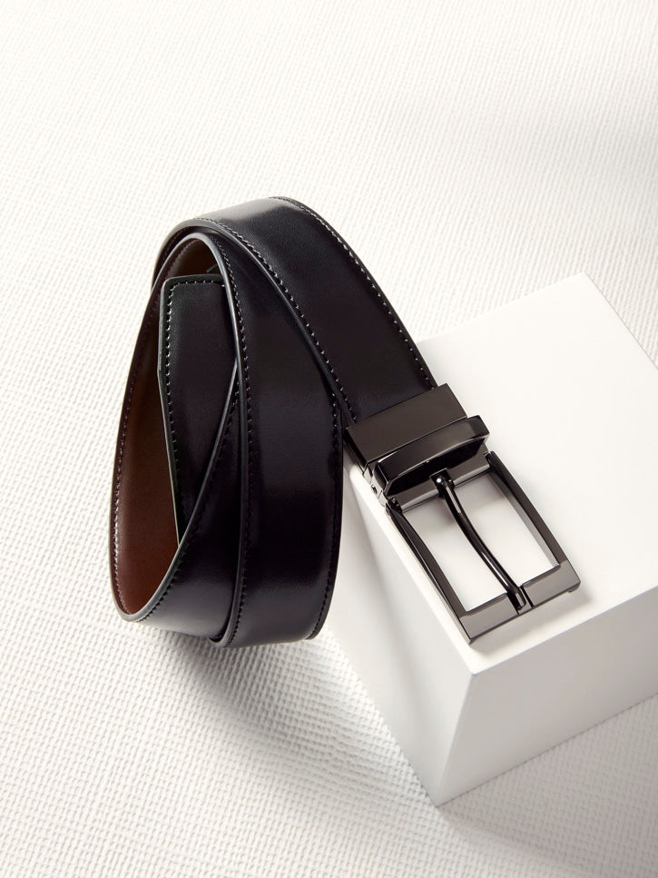Mens Leather Reversible Belt