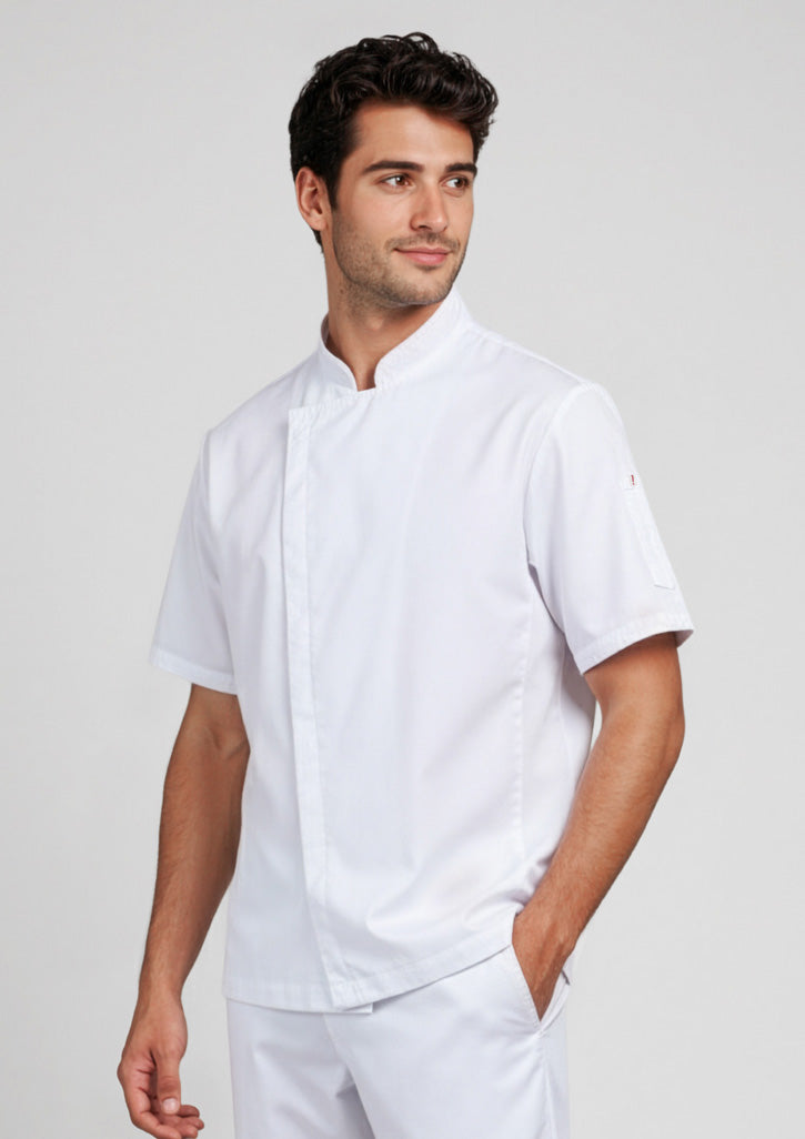 Mens Alfresco Short Sleeve Chef Jacket