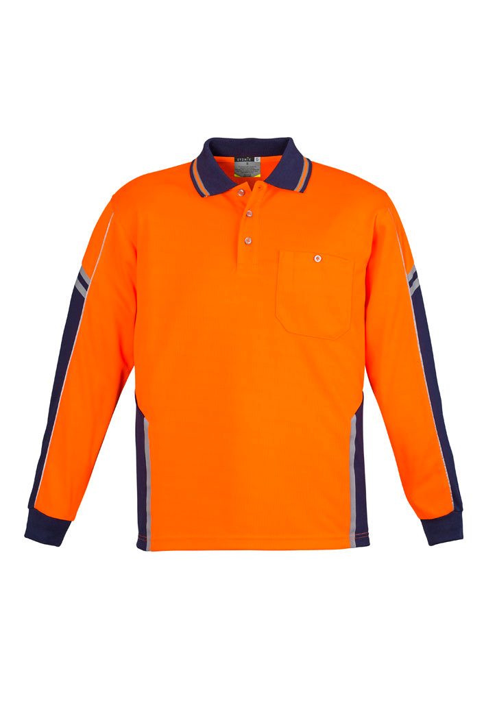 Mens Hi Vis Squad Long Sleeve Polo