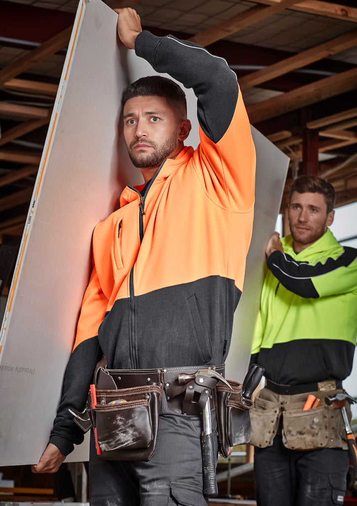 Unisex Hi Vis Full Zip Hoodie